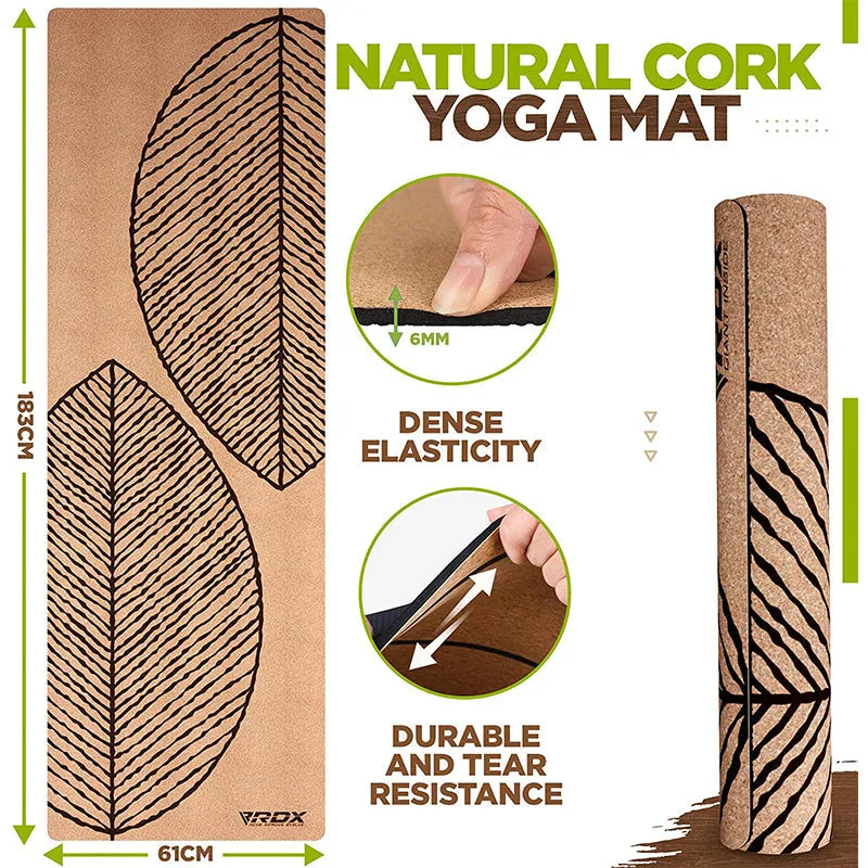 RDX D3 6mm Cork Yoga Mat