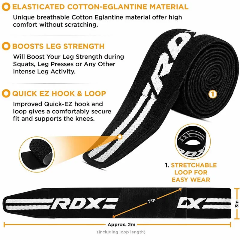 RDX K2 Compression Knee Wraps OEKO-TEX Standard 100 certified