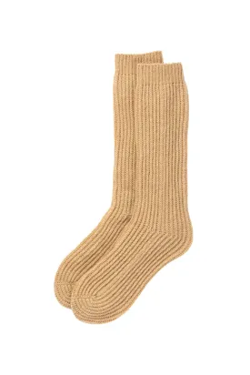 Ribbed Cashmere Bed Socks