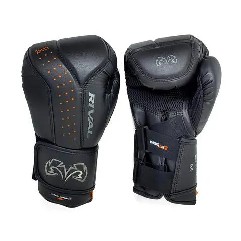 RIVAL RB10 INTELLI-SHOCK BAG GLOVES - BLACK