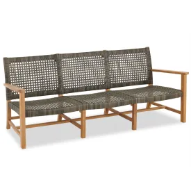 Sanur Teak & Woven Outdoor Sofa 65"