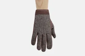 Silver Tweed Deerskin Gloves