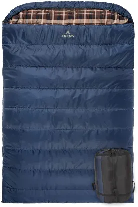 TETON Sports Mammoth Queen-Size Double Sleeping Bag; Warm and Comfortable for Family Camping