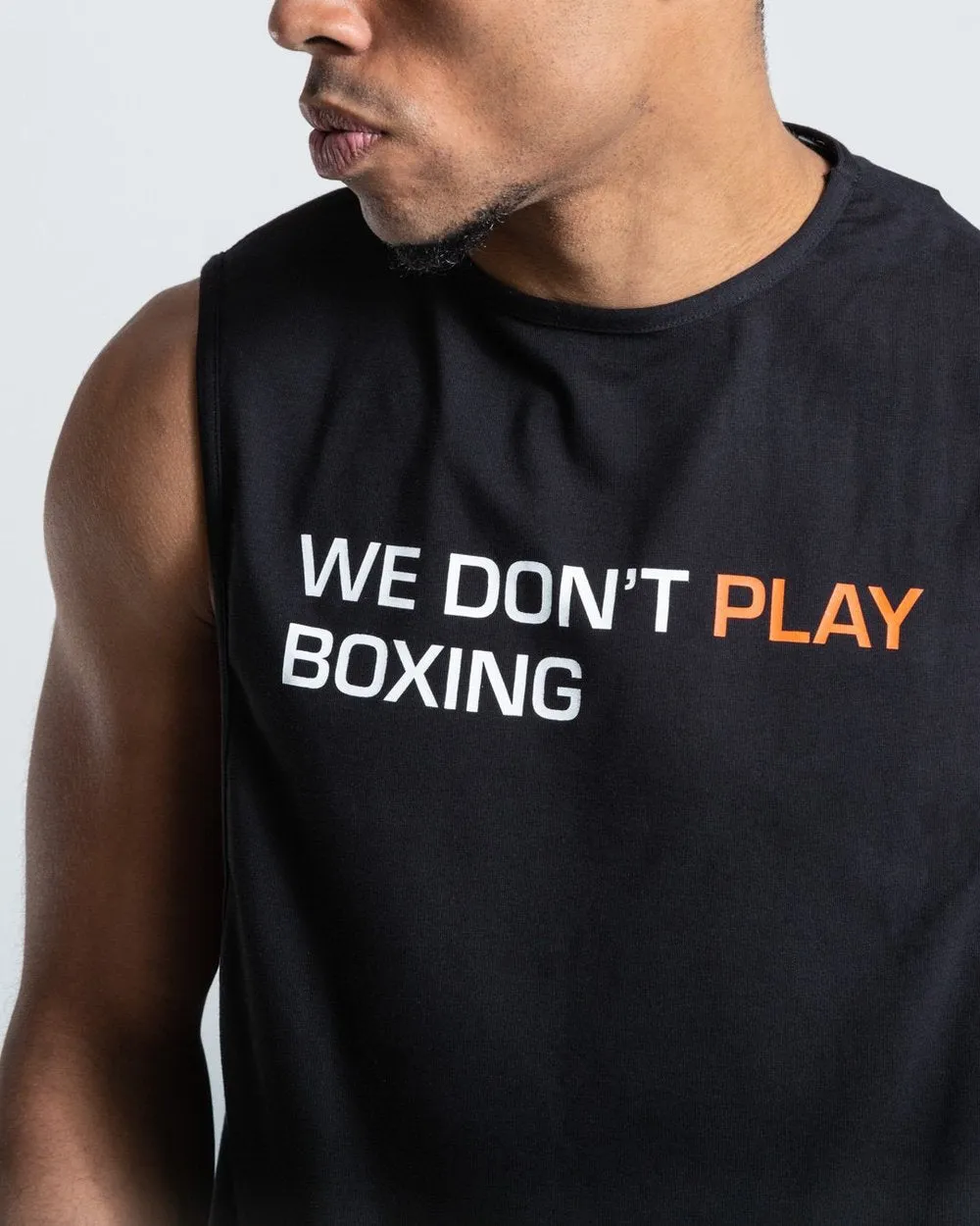 WE DON'T PLAY BOXING MUSCLE TANK - BLACK