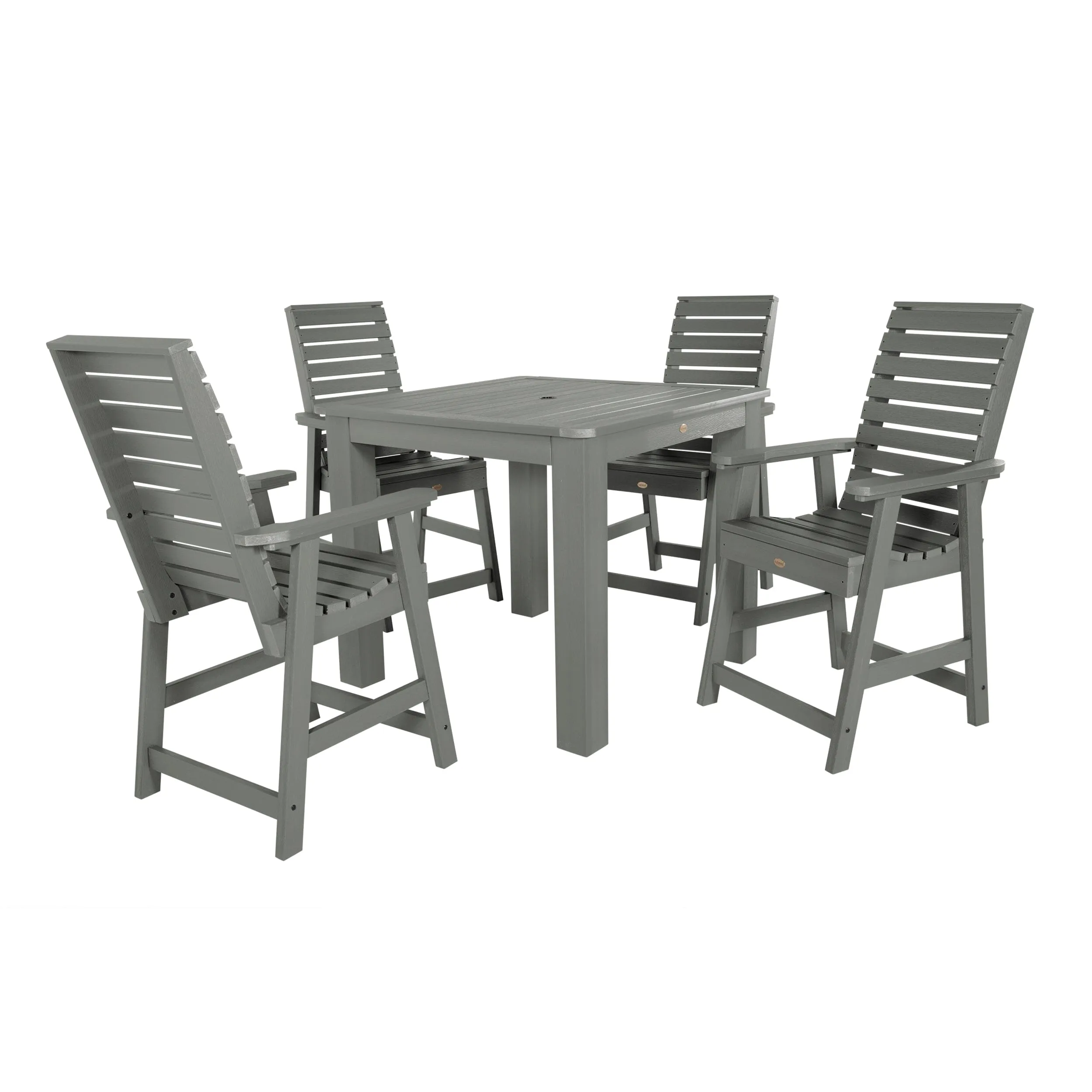 Weatherly 5pc Square Dining Set 42in x 42in- Counter Height