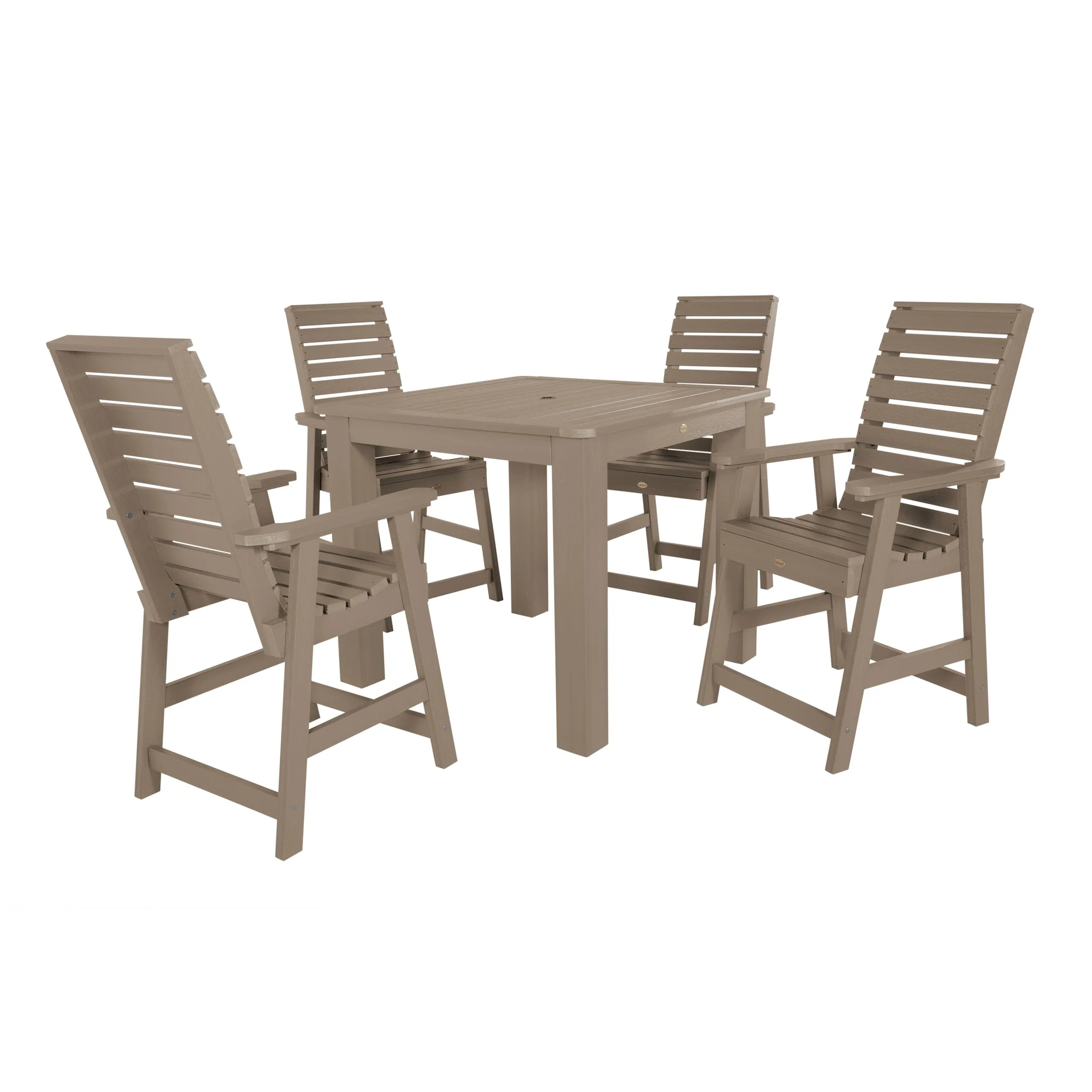 Weatherly 5pc Square Dining Set 42in x 42in- Counter Height