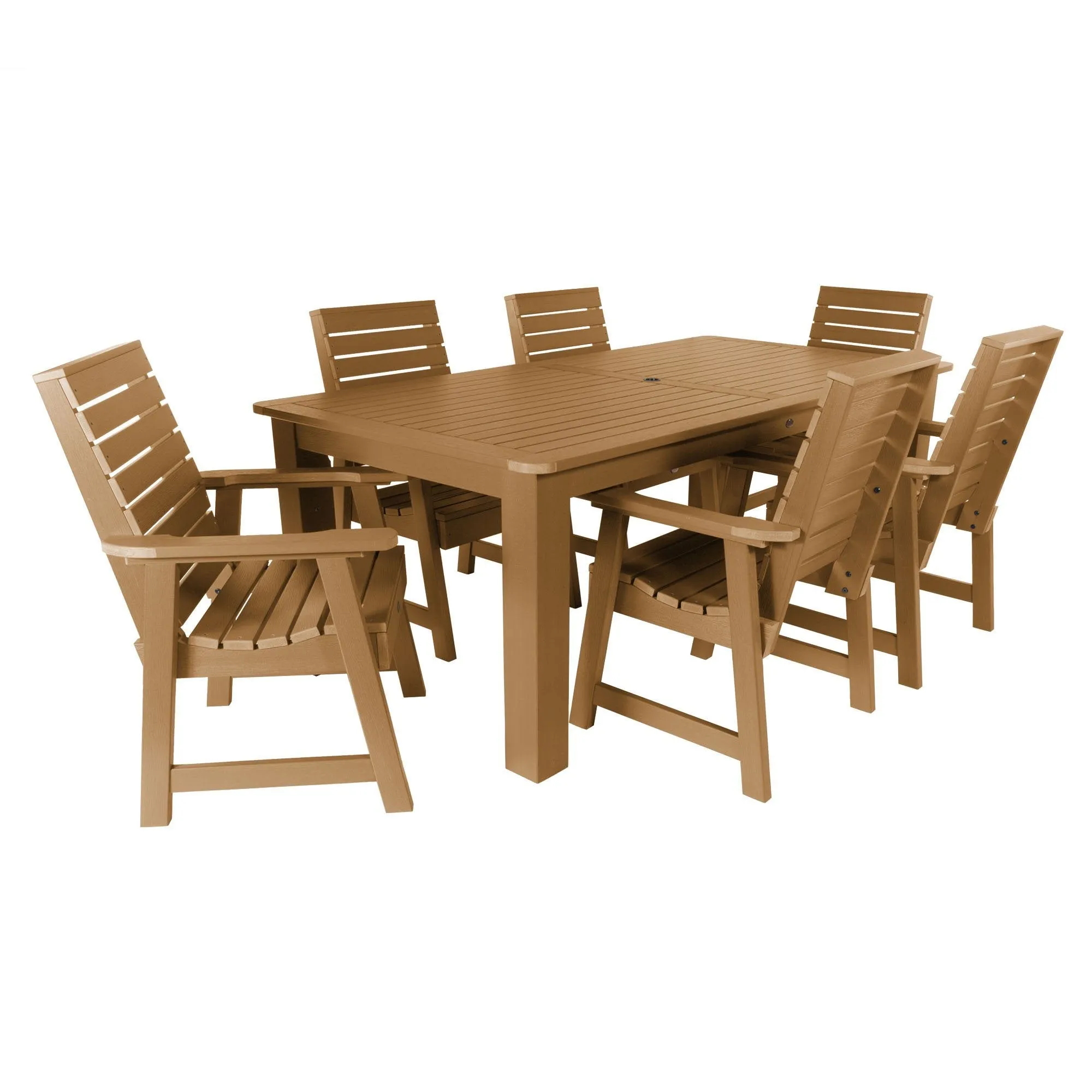 Weatherly 7pc Outdoor Dining Set 42” x 84” - Dining Height