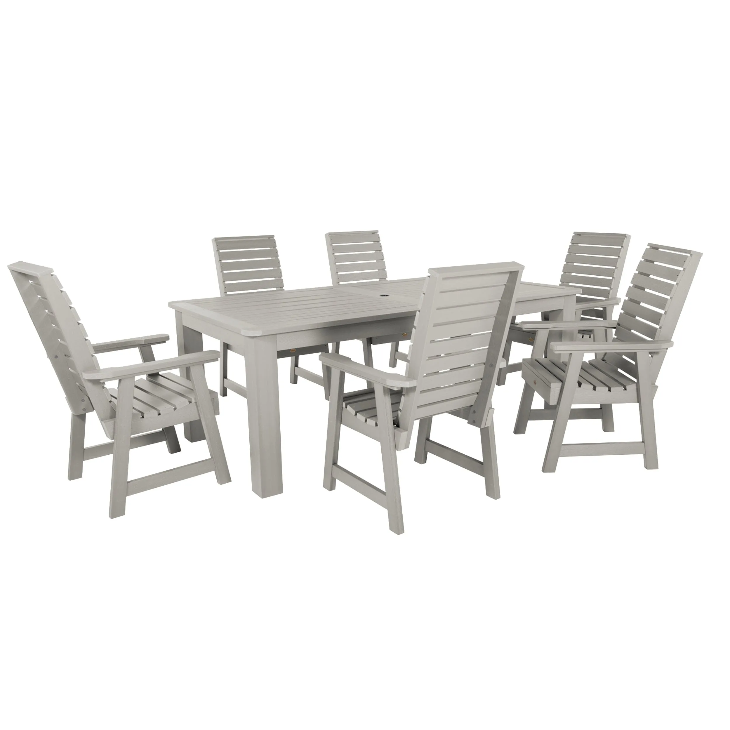 Weatherly 7pc Outdoor Dining Set 42” x 84” - Dining Height