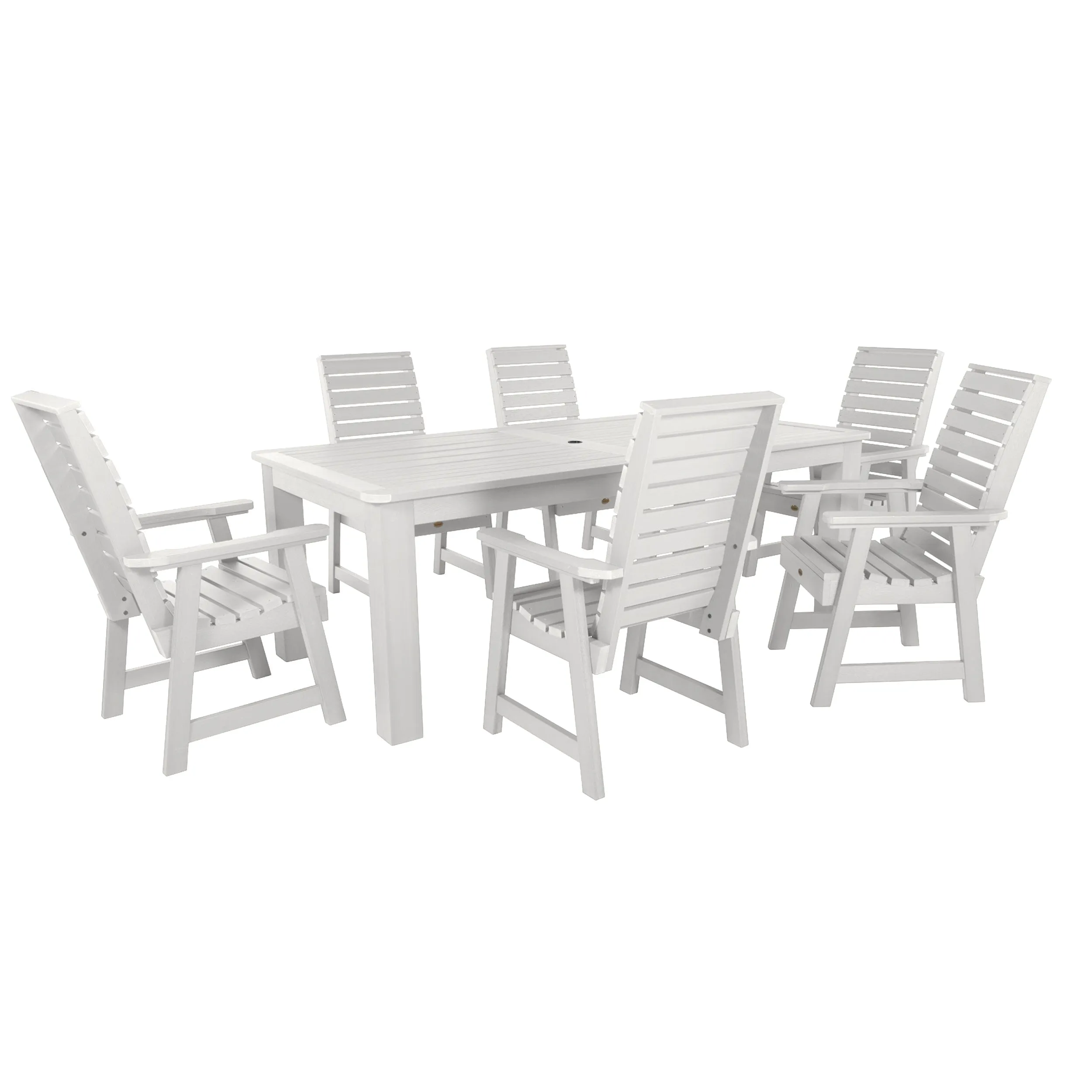 Weatherly 7pc Outdoor Dining Set 42” x 84” - Dining Height